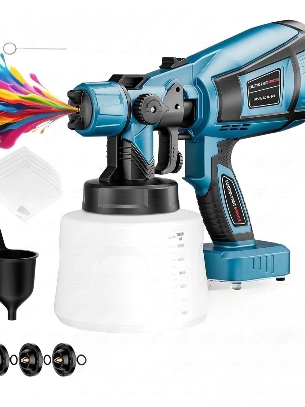 Electric Paint Sprayer Gun - Versatile Home Spraying Tool Needs Battery